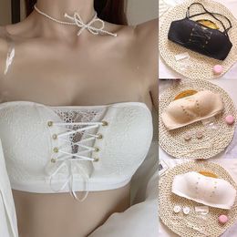 Bustiers & Corsets 2022 Women's Sexy Underwear Lace Bra Fashion Push Up Invisible Female Strapless Comfort Lingerie