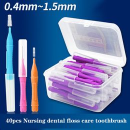 Toothbrush 40pcs Push-Pull Interdental Brush Oral Hygiene Tooth Whitening Dental Toothpick Orthodontic 221021