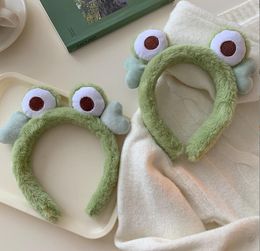 Korea Frog Hair-Band New Winter Women Face Wash Head Hoop Cartoon Faux Fur Hairband Girls Head-wear Gifts Baby kids Maternity Hair Accessories