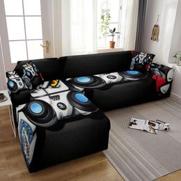 Chair Covers Game Console Printed Sofa For Living Room Protector Anti-dust Elastic Stretch Corner Cushion Cover Fundas