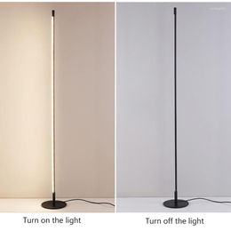 Floor Lamps Modern Simple Lamp Black/white Dimming LED Standing For Living Room Bedroom Home Decor Remote Control Fixtures