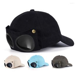 Ball Caps Fashion Unisex Glasses Hat Hip Hop Baseball Cap Outdoor Sunscreen Sunhat M89E