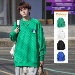 Men's Hoodies Men Sweatshirts 2022 Arrive Spring And Autumn Student Male Clothing Fashion Chequer Teenager Boy Korean Style H47