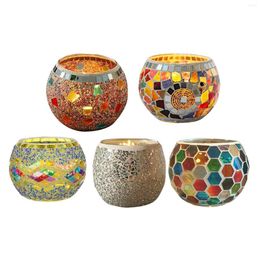 Table Lamps European Mosaic Candle Holder Jar Tealight Holders Decor Gifts