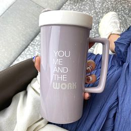 Tasses color￩es diff￩rentes de taille de c￩ramique tasse de tasse de th￩ ￠ lait de bureau de bureau