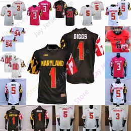 Maryland Terrapins Football Jersey NCAA Dontay Demus Jr.Stefon Diggs Taulia Tagovailoa Rakim Jarrett Tayon Fleet-Davis