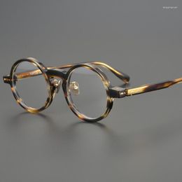 Sunglasses Frames Vintage Acetate Prescription Glasses Frame For Men Women's Retro Round Eyeglasses Myopia Optical Spectacles Female