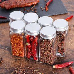 Herb Spice Tools 12pcs Jars Kitchen Organiser Storage Holder Container Glass Seasoning Bottles With Cover Lids Camping Condiment Containers 221022