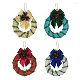 Decorative Flowers 448B Front Door Xmas Holiday Decorations Christmas Ornament Wall Hanging Wreath For Porch Window Farmhouse