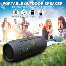 Portable Speakers Waterproof Mini Bluetooth Music Bass Subwoofer Outdoor Wireless Loudspeaker Sound Bar FM Radio TF Card 221022