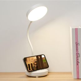 Table Lamps Touch Dimming USB Charging Folding LED Eye Protection Desk Lamp Student Dormitory Learning Reading Bedroom Bedside