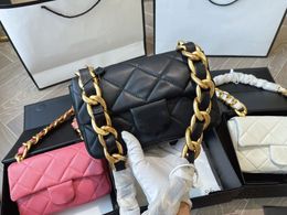 2022 new Evening Bags Fashion Handbags Luxury Designer Bags Shoulder Crossbody Black Thick Chain Trend Matching fashion top quality