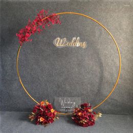 Party Decoration Wedding Props Iron Art Single Rod Ring Shelf Scene Layout Balloon Arch Road Guide Ceiling Circle Customization