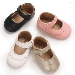 First Walkers Born Toddler Baby Girl Solid Colour Ruffles Princess Shoes Kids Walking With Soft Soles Non-slip