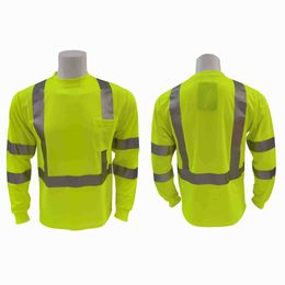 cheap yellow t shirts UK - Safety Cheap hi-vis t-shirt safety Polo T-shirt Vest Yellow Reflective Safety shirt