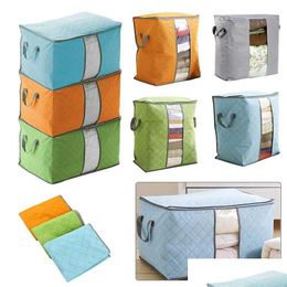 Storage Boxes Bins Clothes Quilt Storage Bag Blanket Closet Sweater Organizer Box Sorting Pouches Cloth Cabinet Dropship Z1Z009 21 Dhode