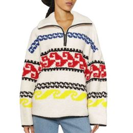 Isabel Marant Women Fashion sweater Classic Sweaters New Etoile Marner Sweater Women Zipper Pullover Sweaters Half-zip Fleece Coat