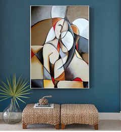 By Picaso Famous Artworks Painting For Living Room Home Decor Pictures HD Canvas Paintings Wall Poster 1 Pieces Abstract Dreaming Woman No Frame