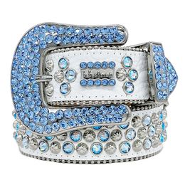 Bb Simon Cintos Top Quality Luxury Designer Belt Cintos de grife para homens mulheres cinto de diamante brilhante preto em preto azul branco multicor com strass brilhantes como presente