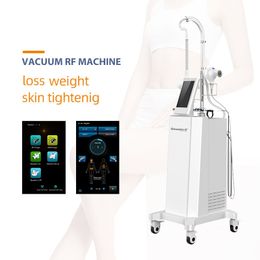 360 Degree Rotation RF EMS Vacuum Roller Slimming Machine Fat Reduction Golden Finger Massager Rotating Radio Frequency For Facial Lifting Skin Tightening