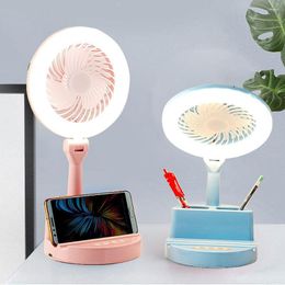 Table Lamps Electric Fan Desk Lamp LED EYE Protection Study College Student Dormitory Foldable Multi-function Reading