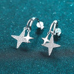 Stud Earrings 925 Sterling Silver Passed Diamond Test Excellent Moissanite Ear Studs Cute Stars Full Of Diamonds Earring FashionCocktail