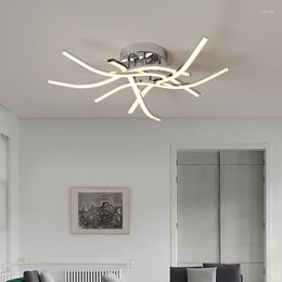 Chandeliers Chrome Plating Modern Led Ceiling For Living Room Bedroom Kitchen Home Indoor Lighting Fixtures 110V220V