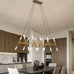 Chandeliers Modern Fashion Designer Black Gold Led Ceiling Art Deco Chandelier For Kitchen Living Room Loft Bedroom