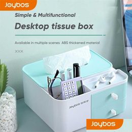 Storage Boxes Bins Joybos Tissue Box Holder For Table Home Office Storage Organiser Decoration Bedroom Kitchen Desktop Nordic 2111 Dhs1F