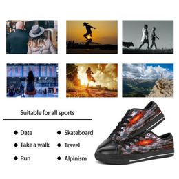 Men Stitch Shoes Custom Sneaker Hand Painted Canvas Womens Fashion Black White Lows Cut Breathable Walking Jogging Women Trainers