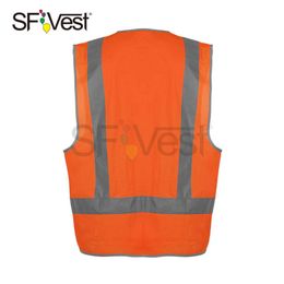 Reflective vest AS/NZS 100% Polyester Class 2 reflective walking or running man's safety vest