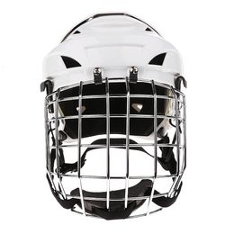 Protective Gear Adjustable Ice Hockey Helmet Face Combo For Men Women White ML 221111