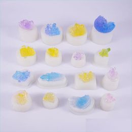 Molds Crystal Cluster Sile Molds Gems Stone Quartz Geode Resin Casting Epoxy Jewelry Pendant Craft Home Decor Drop Delivery Tools Equ Dh1Mz