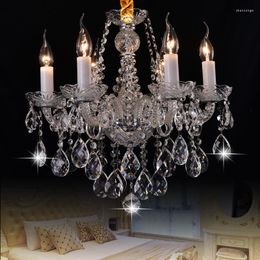Chandeliers Nordic Iights Luxury Crystals Chandelier Living Rooms Crystal Hanging Light Bedroom Stair Dining Room Candle Lamps Glass Lamp