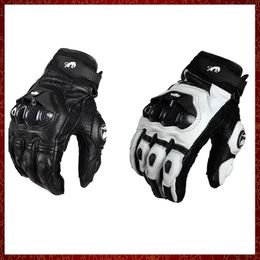 ST97 Motorcycle Gloves Short Knight Carbon Fibre Drop Protection Gloves Leather Wearable Breathable Riding Gloves