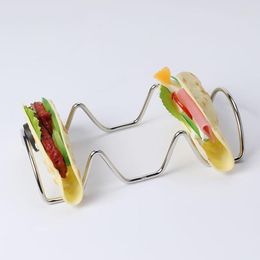 Dinnerware Sets Restaurant Iron Taco Holder Pancake Display Shelf Mexican Rack Fast Snack Stand Eggette Cooling Pizza Tools 1pcs