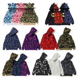 shark kids clothes baby children Coats hoodie jacket Jogger Tracksuit boys girls Pullover Fleece Sweatshirt Crewneck Bird OVO Drake Black Hoodiecamouf O9nx#