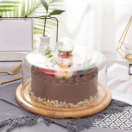 Bakeware Tools Cake Dome Cover Plate Stand Glass Dessert Food Display With Cupcake Tray Platter Lid Serving Holder Snack Transparent Mini