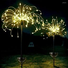 90/120/150 Led Solar Fireworks Lights Waterproof Outdoors Lawn Fairy Light Lanterns For Christmas Yard Garden Decoration