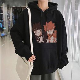 Men's Hoodies Kawaii Anime Cartoon Haikyuu Sweatshirts Women Men Unisex Pullovers Printed Long Sleeves Oversized Winter Clothes