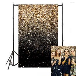 Party Decoration Black And Gold Backdrop Golden Spots Pography Props Po Background Holiday Birthday Supplies