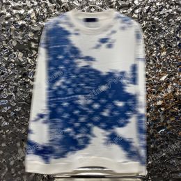 xinxinbuy Men designer Hoodie sweater letter tie dye print cashew flower Paris women black white blue khaki XS-L