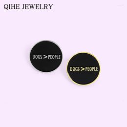 Brooches Dogs People Enamel Pin Round Funny Quote For Women Men Cartoon Pet Badge Metal Lapel Jewellery Gift 2022 Wholesale