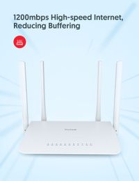 Routers WiFi AC1200 for Home Wireless Dual Band with 4 Gigabit LAN Ports Coverage up to 3500 sqft Supports 221114