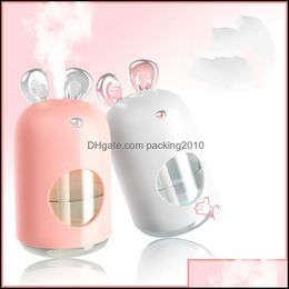 Other Household Sundries Mouse Cute Water Supply Instrument Mini Desktop Vehicle Silence Spray Air Moisture Humidifier Usb 250Ml Ato Dhslh