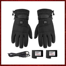 ST73 Heated Gloves Battery Powered Winter Thermal Motorcycle Heating Gloves Riding Waterproof Guantes Para Moto Touch Screen