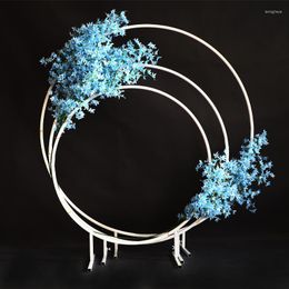 Party Decoration 2022 Wedding Props Wrought Iron Ring Arch Background Round Flower Door Ornaments