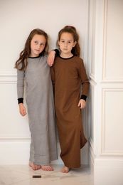 Familjsmatchande kl￤der Autumn Winter Kids Gingham Robe Pyjamas Romper 221028