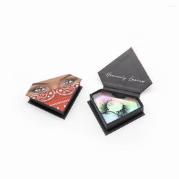 Ciglia finte Private Label Red Bandana Diamond Eyelash Box Commercio all'ingrosso 20mm Nature Look Mink Makeup Lashes Lashbox personalizzato con logo