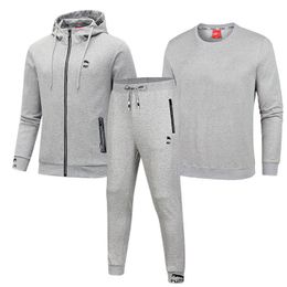 New Mens Sports Set da tre pezzi tuta leopardata lettera logo stampa Felpa con cappuccio Space Cotton Jacket cappotti Felpa Uomo Pantaloni casual tute sportive